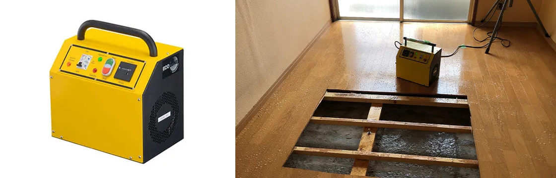 愛知県一宮市の特殊清掃：オゾン機の設置