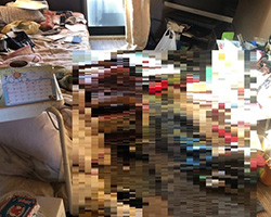 愛知の特殊清掃の事例5・孤独死現場の状況