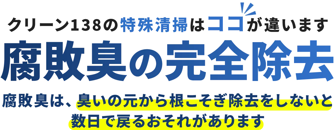 お家片づけ・不用品整理・遺品整理・特殊清掃｜愛知県一宮市のクリーン138の腐敗臭に対する取り組み（完全消臭）
